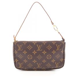 Borsa Louis Vuitton Pochette Accessoires Marrone Monogramma