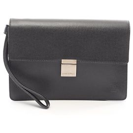 Borsa a mano clutch Louis Vuitton Selenga Second Bag Nero