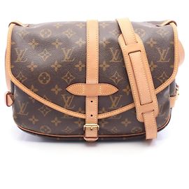 Borsa a tracolla Louis Vuitton Saumur 30 Marrone