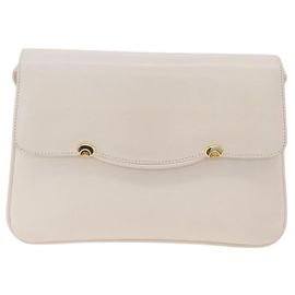 Bolsa de Ombro em Couro Gucci Branco