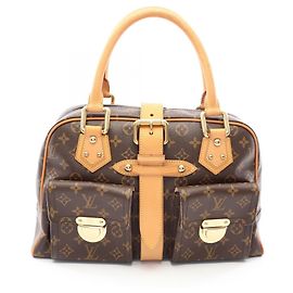 Borsa Louis Vuitton Manhattan GM Monogram Marrone