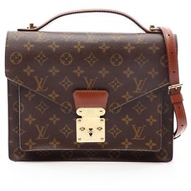 Louis Vuitton Monceau 2-Way Handtasche Braun