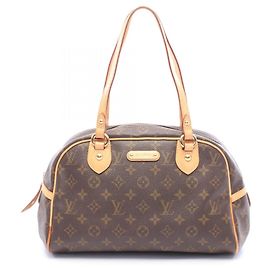 Sac à épaule Louis Vuitton Montorgueil PM Marron