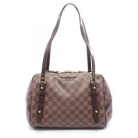 Sac à épaule Louis Vuitton Rivington GM Damier Ebene Marron Damier ebène