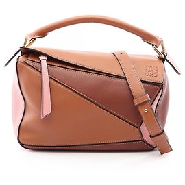 Bolso Loewe Puzzle Small Bolso de mano 2-Way Castaño Rosa