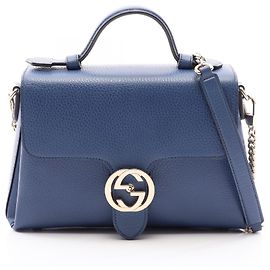 Sac à main 2-Way Gucci Interlocking G Bleu