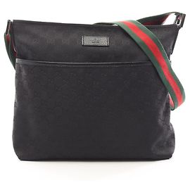Borsa a tracolla Gucci Sherry Line GG Canvas Nero