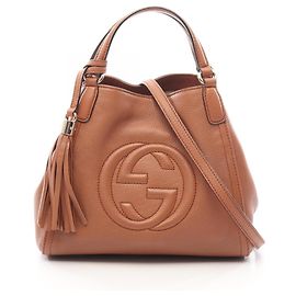 mala Gucci Soho Interlocking G Marrom