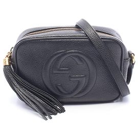Gucci Soho Interlocking G Schultertasche mit Quaste Schwarz