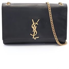 Yves Saint Laurent Kate Monogram Schultertasche Schwarz