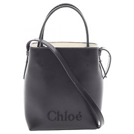 Bolso de mano 2-Way Chloé Sense Micro Tote Negro