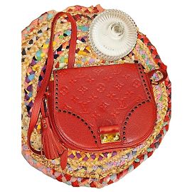 Sac bandoulière Louis Vuitton Juno en cuir rouge Rouge