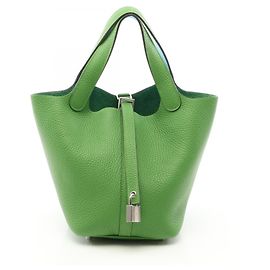 Hermès Bolsa Hermes Picotin Lock PM Eclat Azul Verde
