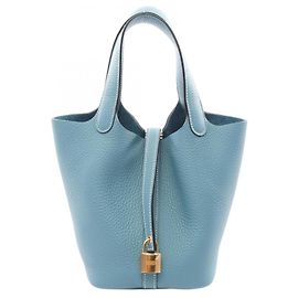Hermès Bolsa Hermes Picotin Lock PM Azul
