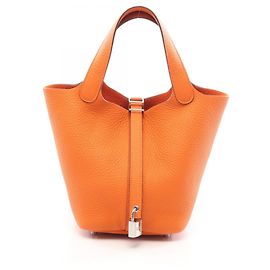 Hermès Hermes Picotin Lock PM Handbag Orange