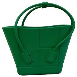 Bottega Veneta Cabat Borsa a Secchiello in Gomma Verde Verde