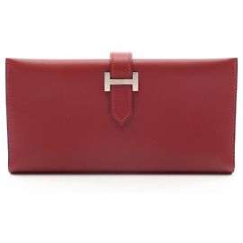 Hermès Portefeuille long Hermes Bearn Classic Bordeaux