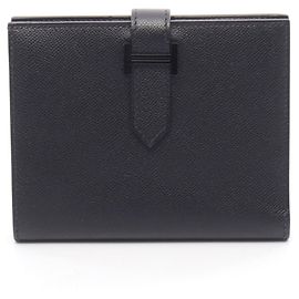 Hermès Portafoglio bi-fold Hermes Bearn Compact Nero