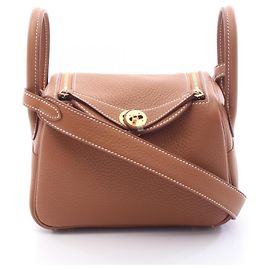 Hermès Hermes Lindy Mini Shoulder Bag Brown Golden
