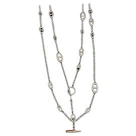 Hermès Farandole Colar Sautoir Prata Prata