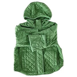 Hermès Gesteppte Jacke Grün Plume Canvas Grün
