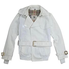 Burberry London White Short Trench Jacket White
