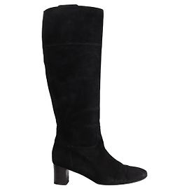 Bottes Nalla Hermès en daim noir Noir