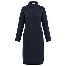 Max Mara Robe pull col roulé en laine bleu foncé Bleu foncé