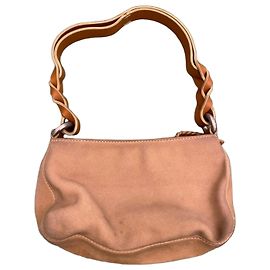 Borsa a mano Hogan in pelle e camoscio beige Beige