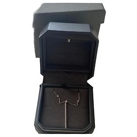 Messika Gabsby White Gold and Diamond Line Necklace White Silver hardware