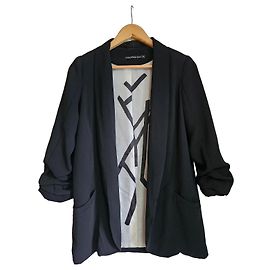 Autre Marque Mado et lesAutres Black Polyester Blazer Jacket Black