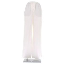 Autre Marque Weiße Seidenhose Weiß