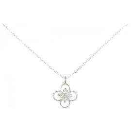 Autre Marque PT900/PT850 Platinum Diamond Necklace Silvery