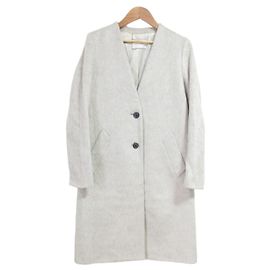 Autre Marque Casaco sem gola em lã e mohair BEIGE Marrom