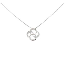Autre Marque Au750 Diamond Necklace Silvery