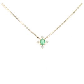 Autre Marque Collier Au750 Émeraude et Diamant Vert