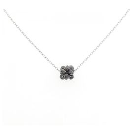 Autre Marque Collar de Diamantes Au750 Plata