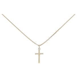 Autre Marque Collar de Cruz Au750 Dorado
