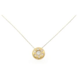 Autre Marque Au750 Diamond Necklace Golden