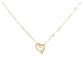 Autre Marque Collar de Diamantes Corazón Au750 Dorado