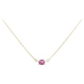Autre Marque Au750 Rubin-Halskette Golden