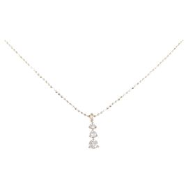 Autre Marque K10 Pink Gold Diamond Necklace Pink