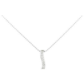 Autre Marque Collar de platino y diamantes Plata