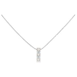 Autre Marque Collar de diamantes Au750 Plata