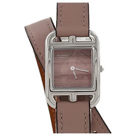 Hermès Cape Cod Double Tour Stainless Steel Pink