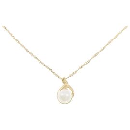 Autre Marque Collar de Perlas Akoya Au750 Dorado