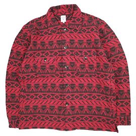 Autre Marque South2 West8 Smokey Shirt Camicia in cotone dobby Rosso