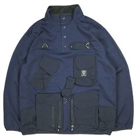 Autre Marque South2 West8 Tenkara Trout Pullover Jacket Poly Smooth Jacket Blu Blu navy