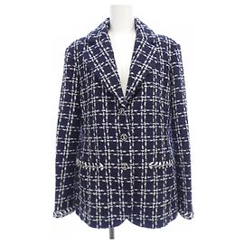 Chanel Jacke Weiß Blau