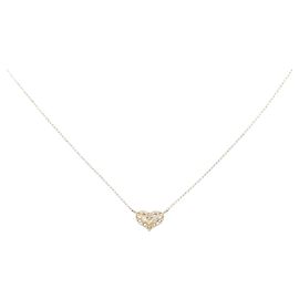 Autre Marque Colar em ouro amarelo K10 com topázio azul e diamantes Azul